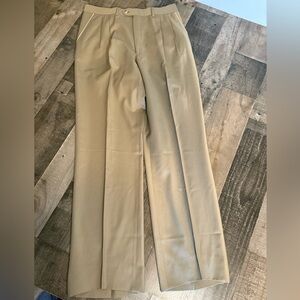 Battaglia Beverly Hills Taupe Wool Dress‎ Pants Made in Italy Size 32